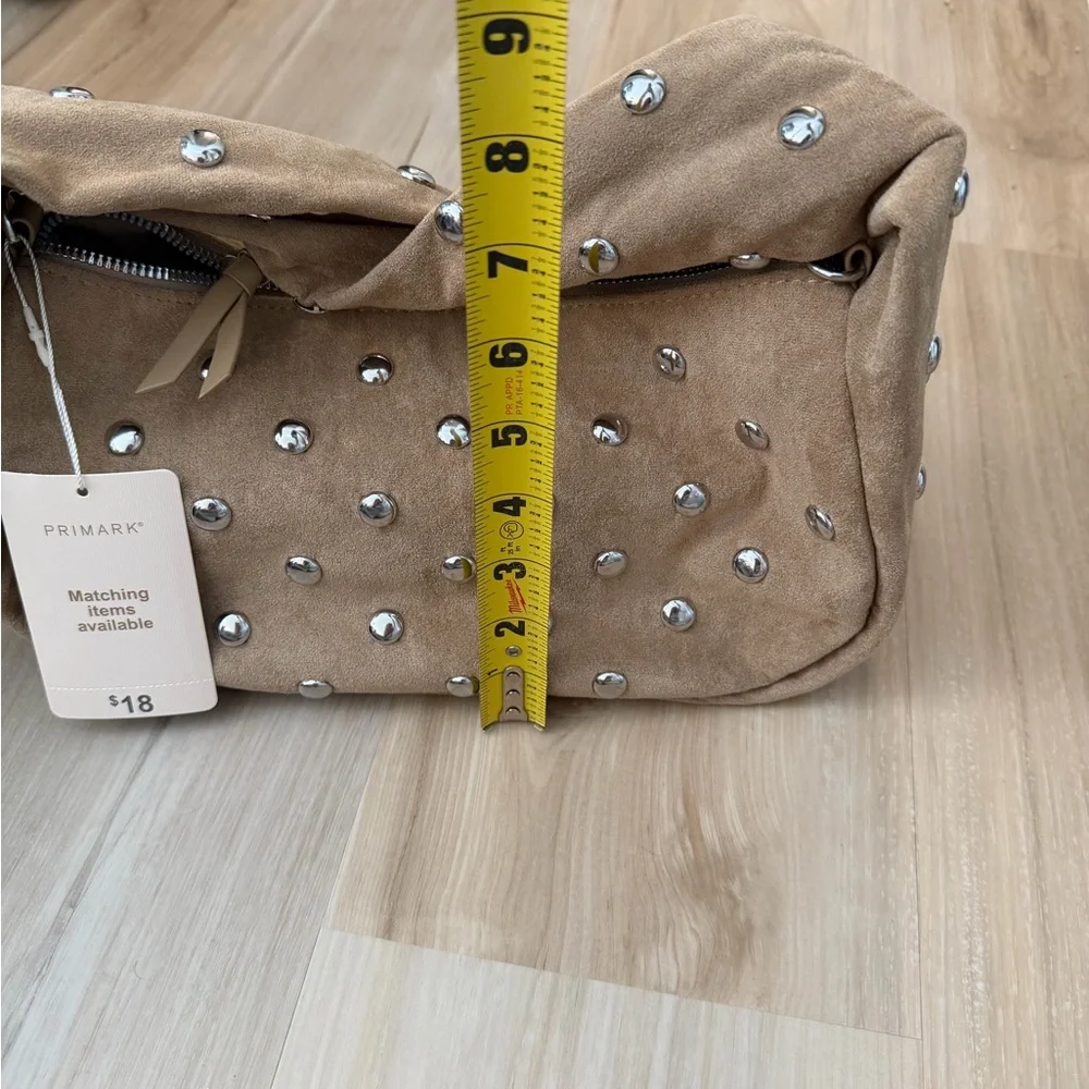 Studded Tan Shoulder Bag - Picture 11 of 11